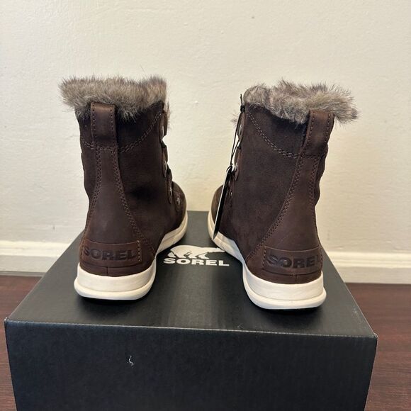 Sorel joan leather waterproof boot with faux fur collar EVA footbed size 6,5 new - Picture 7 of 14